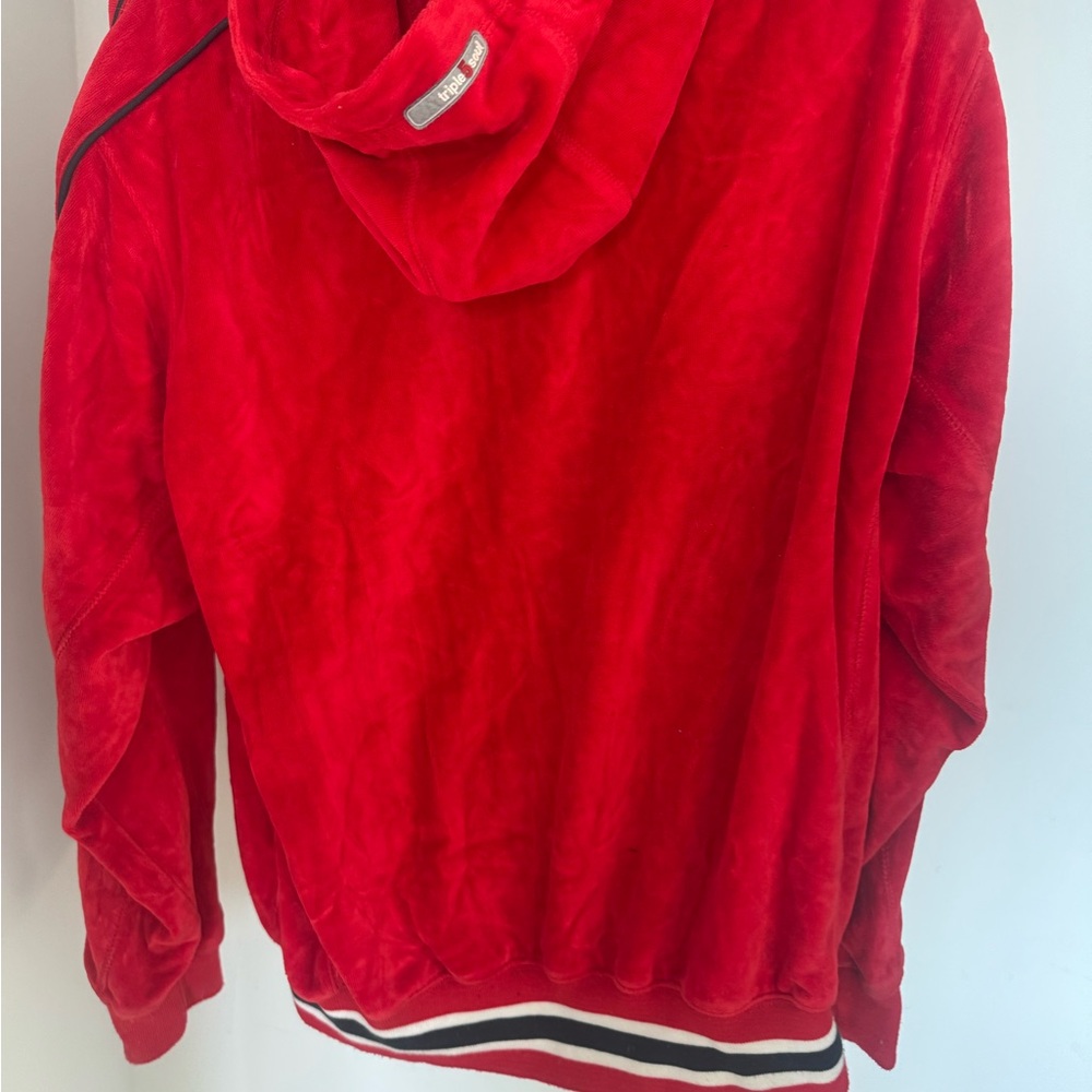 Triple Five Soul Vibrant Red Men's Hoodie Jacket - Picture 4 of 4
